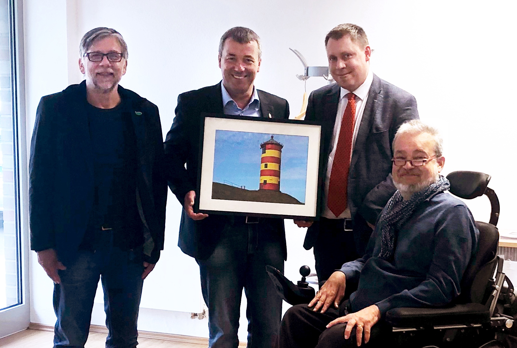 Gruppenbild mit Christian Habl, Christian Züchner, Rainer Hempel und Johann Saathoff.