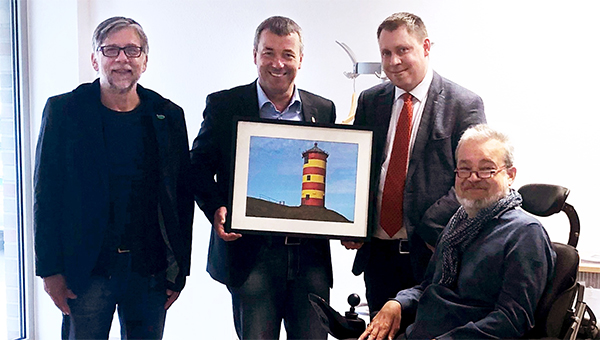 Gruppenbild mit Christian Habl, Christian Züchner, Rainer Hempel und Johann Saathoff.