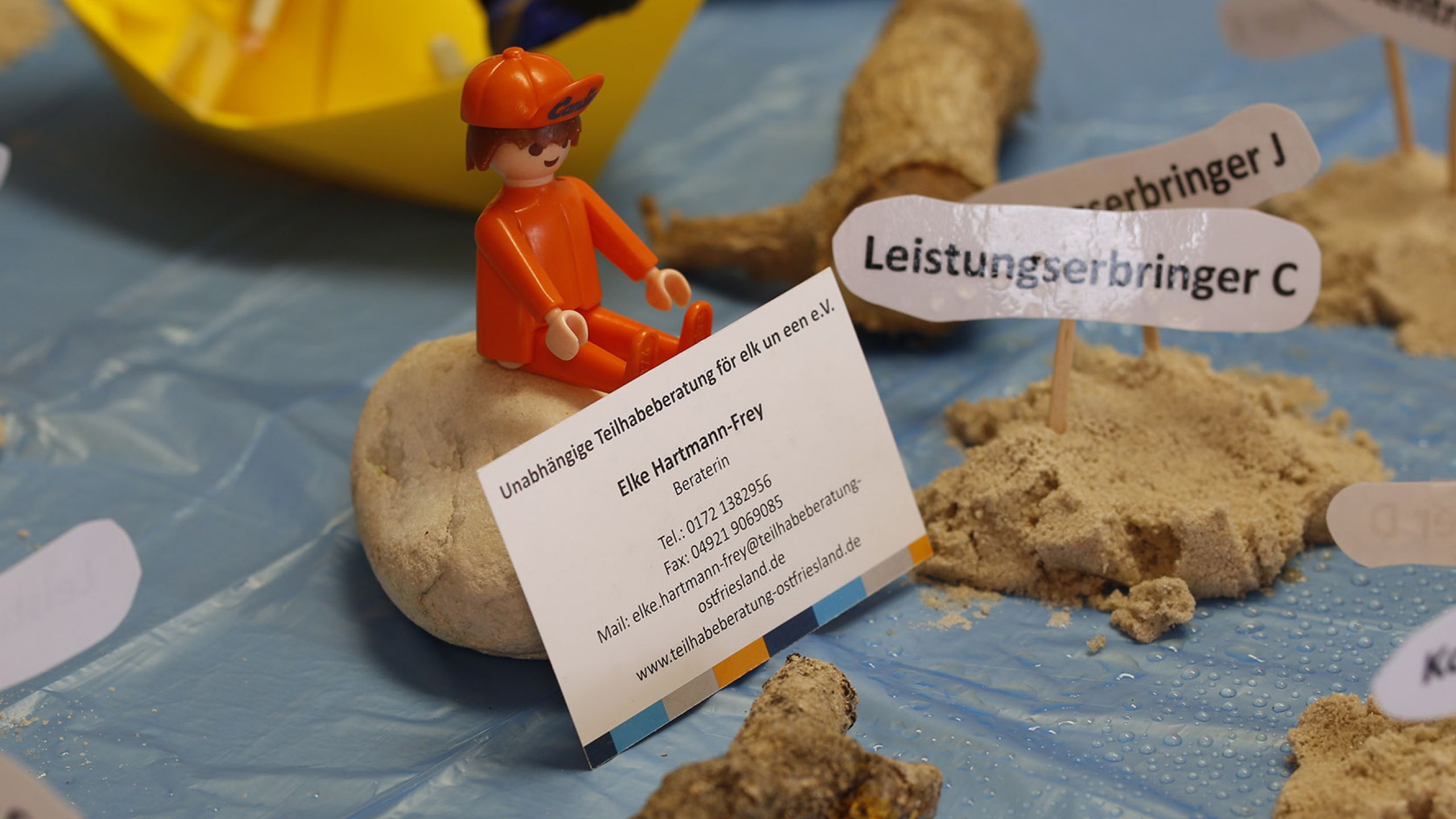 Inseln zeigen Leistungserbringer oder Leistungsempfänger.