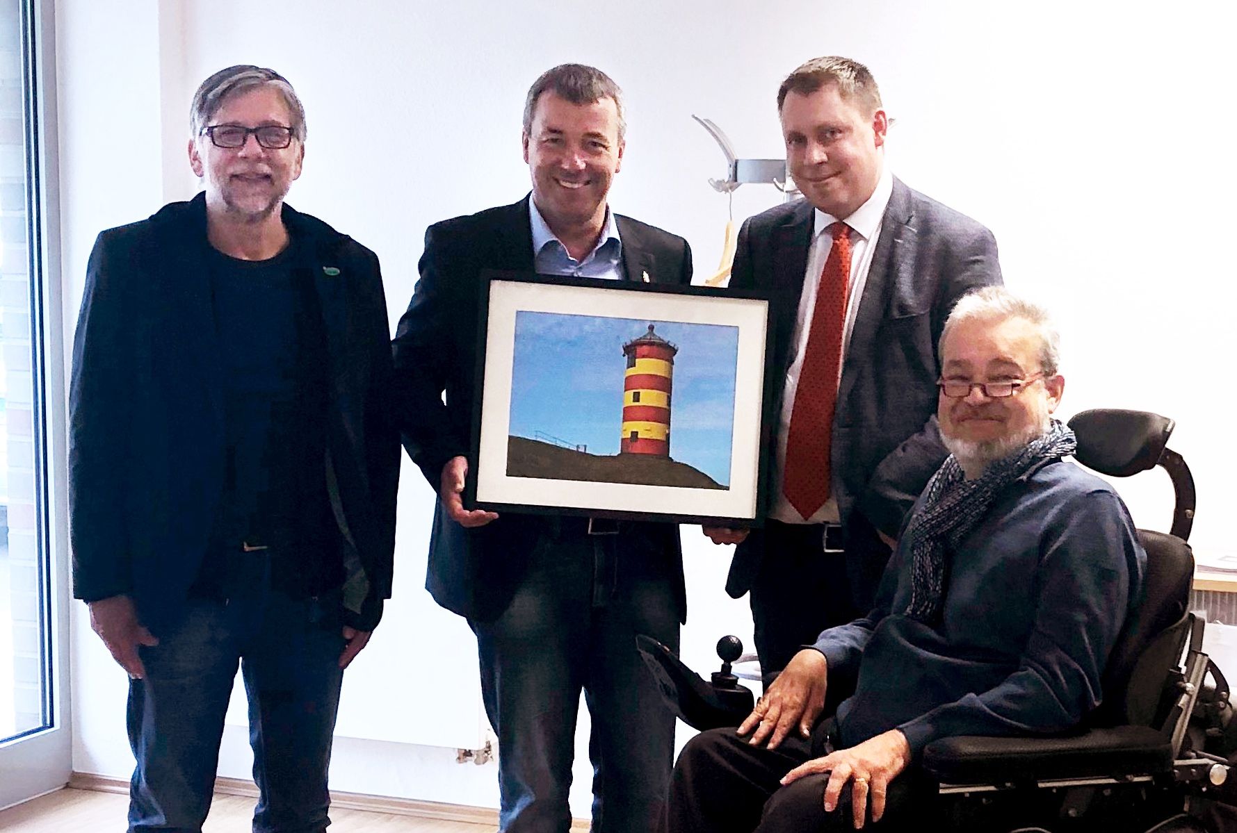 Gruppenbild mit Christian Habl, Christian Züchner, Rainer Hempel und Johann Saathoff.